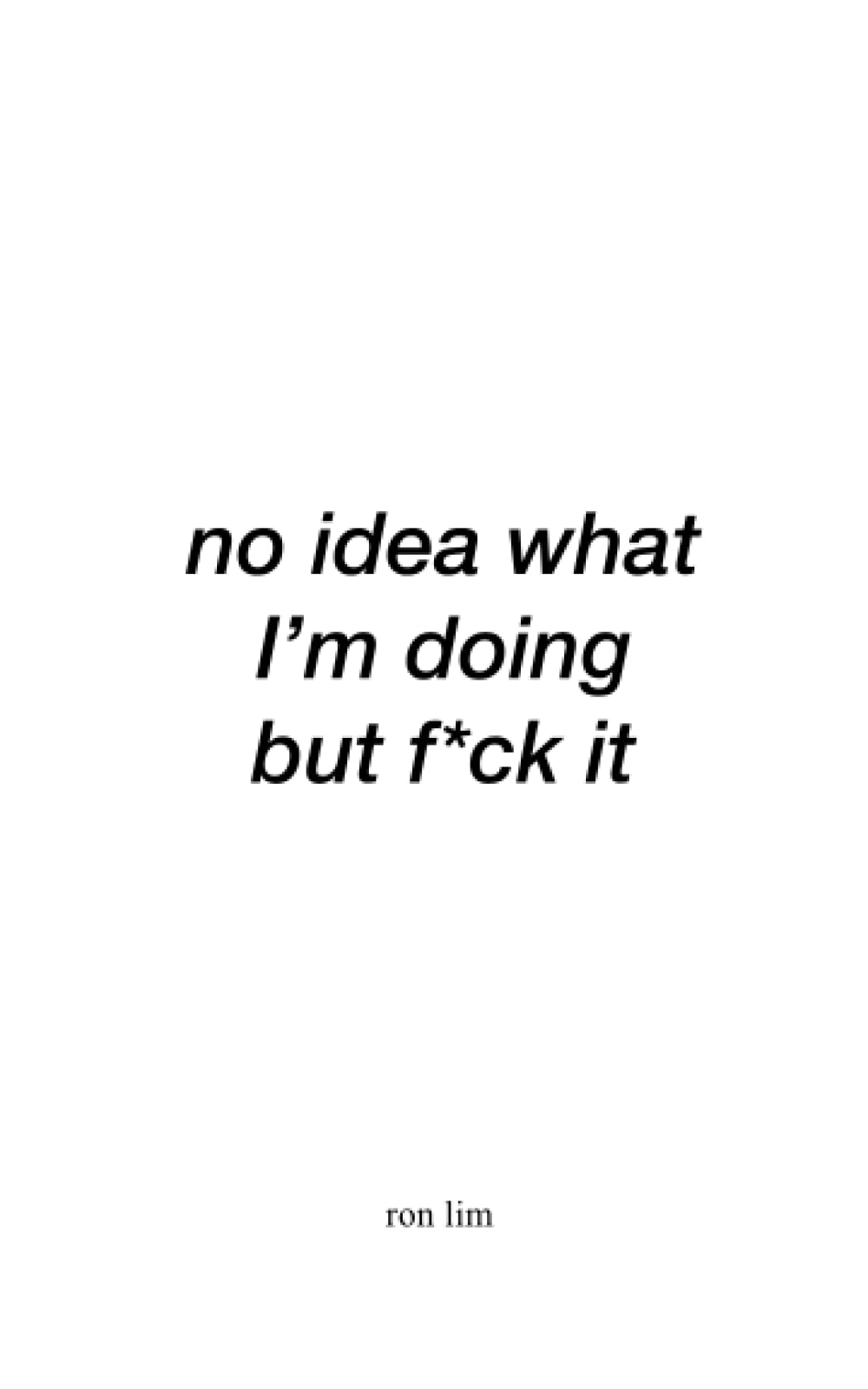 No Idea What I'm Doing But F*ck It