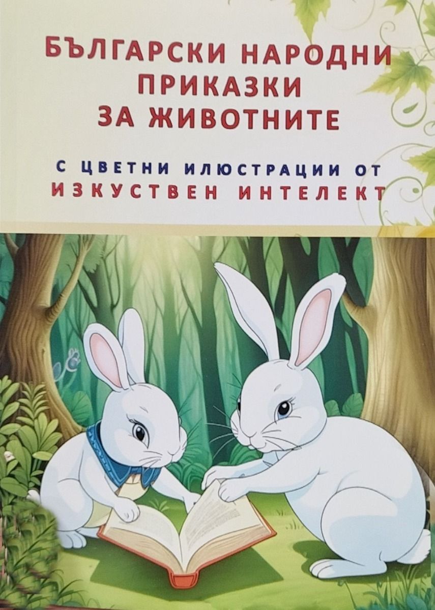 Български народни приказки за животните с цветни илюстрации от изкуствен интелект